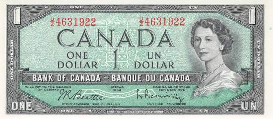 Kanada 1 Dollar 1954  p.75b